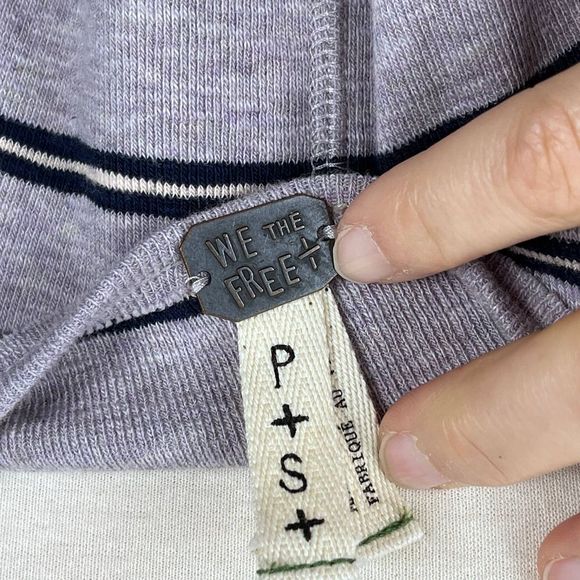 Free People Garden Stripe Purple Tunic Swing Tank Top Size Small - Picture 11 of 15